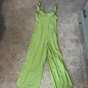 Japna Green Ruffle Strap Jumpsuit